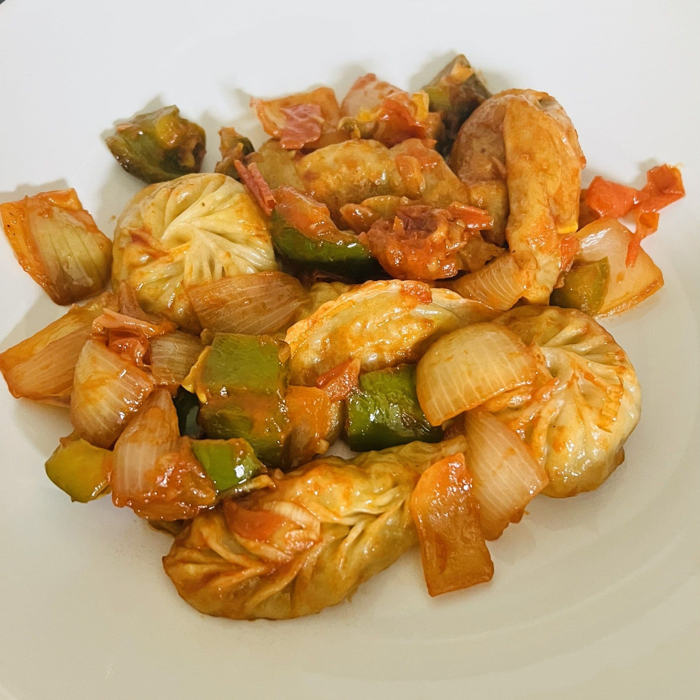 steamed fried and mixed with fried veggies